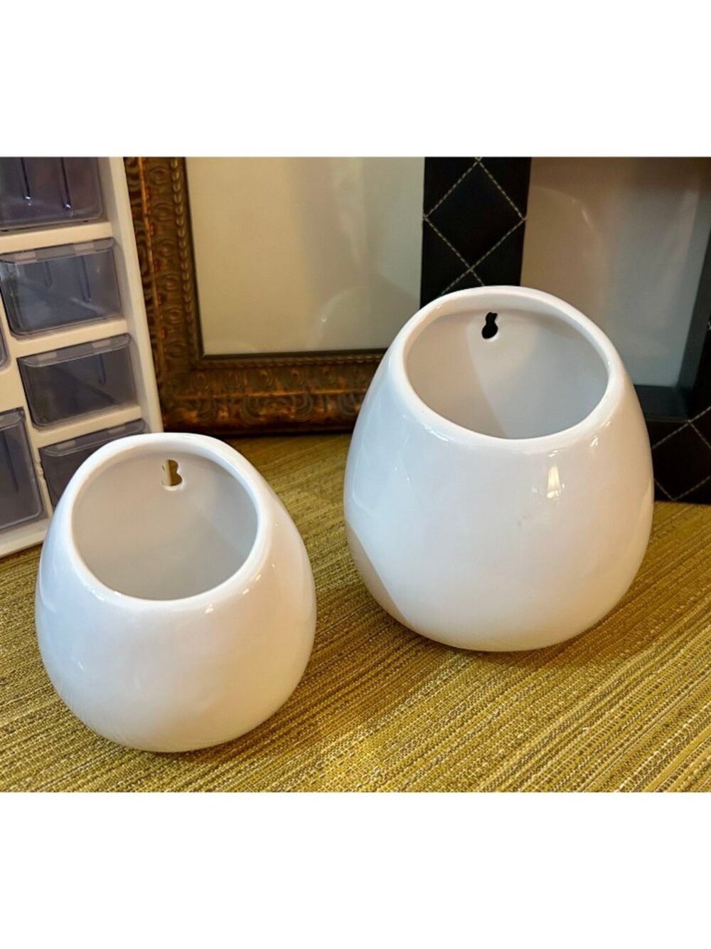 Pair Of Nattol Ceramic White Vases